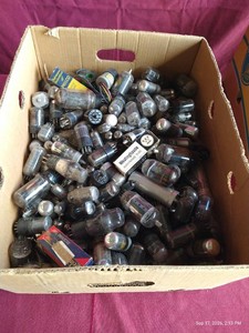 Large Box of Old RadioTV Tubes