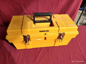 Toolbox With Several Vintage Pneumatic Tools