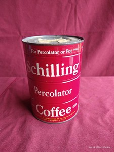 UNOPENED() Vintage Schilling 2 lb Coffee Can With Key - SUPER RARE