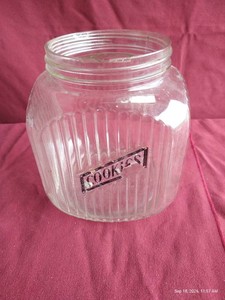 Vintage Glass Cookie Jar