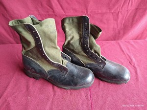 Vintage Military Spike Protector Jungle Boots - Size 10