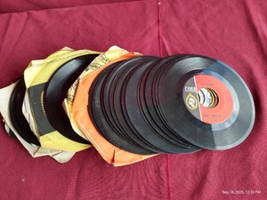 Stack of 45s Records