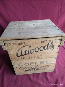 Atwoods Coffee 25lb Empty Crate