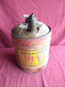 Vintage Champlin 5 Gallon Motor Oil Can