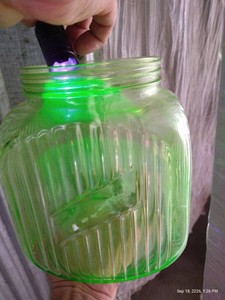 Uranium Glass Cookie Jar