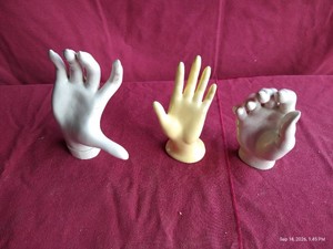 (3) Vintage PorcelainCeramic Hand Mannequins