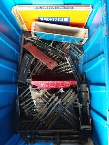Tote of Vintage Trains & Track