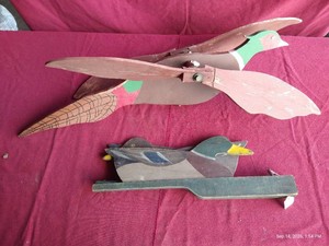 (2) Vintage Wooden Birds