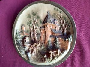 Vintage Art Deco Plaster Wall Hanging
