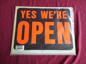 Brand New Pack of Yes Were Open Signs