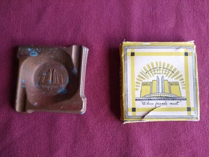 (2) 1933 Chicago Worlds Fair ChryslerDodge Ash Trays