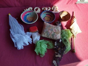 Miscellaneous Vintage Items - Parasols, Baskets, Etc