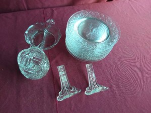 Large Lot of Manganese Glass Items