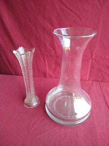 (2) Manganese Glass Vases
