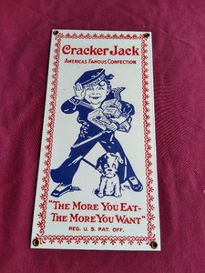 Cracker Jack EnamelSteel Sign - Likely Ande Rooney