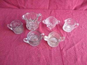 (6) Manganese Glass Pieces - CreamSugar, Etc