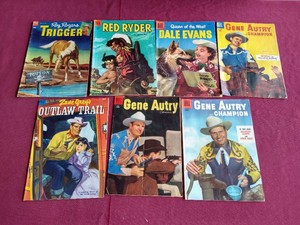 (7) Vintage Dell 10c Comics - All Western Themed