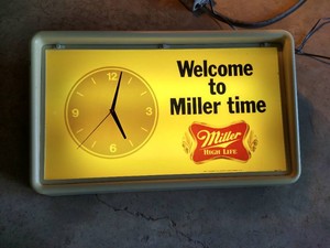 Large Miller High Time Lighted Clock