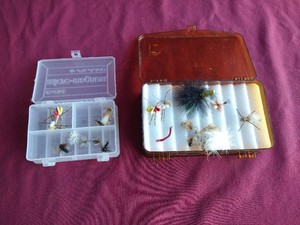 (2) Plano Cases With Fly Fishing Flies