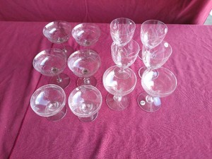 (12) Manganese Glass Goblets