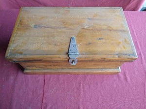 Vintage Wooden Storage Lock Box