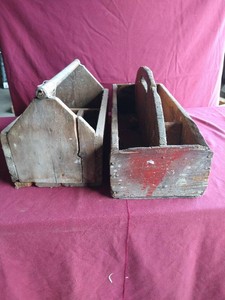 (2) Vintage Wooden Toolboxes