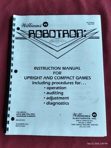 Williams Robotron 2084 Arcade Game Manual