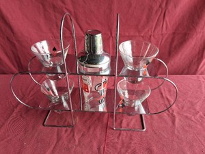 Vintage Poker Barware Set