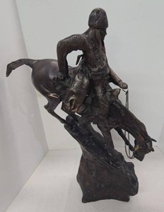 Frederic Remington Mountain Man Bronze Sculpture Western Cowboy