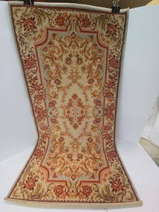 Vintage Floral Aubusson Style Accent Rug 50 x 26 Traditional