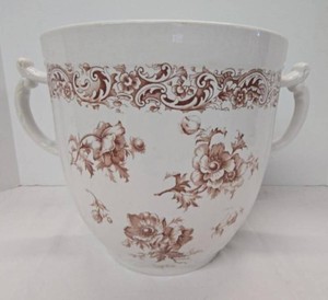 Antique W.H. Grindley Lowell Ironstone Chamber Pot w Insert Lid