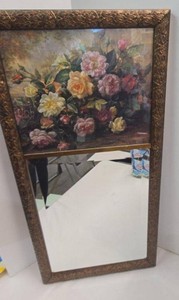 La Marechalerie French Floral Wall Mirror Albert Williams 28x14