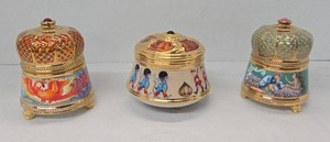 House of Faberge Imperial Music Box Collection Porcelain Box Set