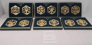 Reed & Barton 12 Days of Christmas Ornament Collection in Boxes