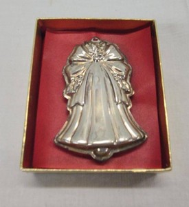 Reed & Barton Sterling Silver Bell Christmas Ornament X92 Boxed