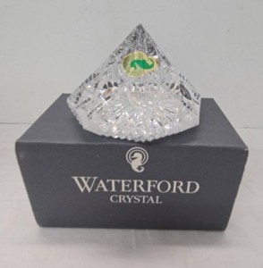 Waterford Crystal Cut Glass Paper Weight Made in Ireland with Box