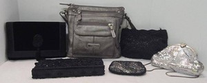Lot of Vintage Evening Bags & Gray Crossbody Purse Mixed Handbags