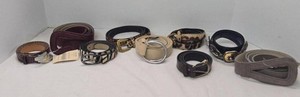 Lot of Womens Fashion Belts Leather Suede Animal Print Mixed Styles