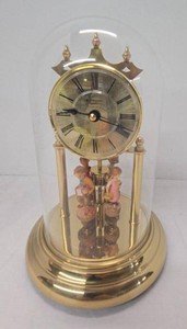 Junghans Quartz Anniversary Dome Clock West Germany Figurine Carousel
