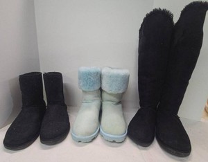 Lot of Womens Winter Boots UGG Short Blue & Black Fashion Boots Sz 8
