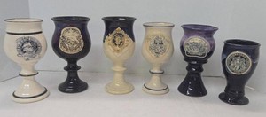 Set of 6 Minnesota Renaissance Festival Pottery Goblets 1992-2001