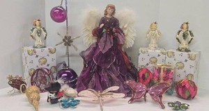 Christmas Ornament Lot Angel Tree Topper Clayworks Heather Goldminc