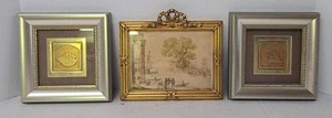 Mary Leffler Etched Metal Reliefs & Framed Print Wall Art Set