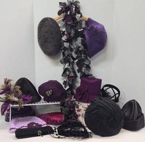 Vintage Womens Hat & Fascinator Lot Betmar Ms Henri Purple Black