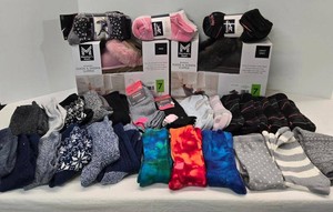 New Members Mark Slippers, Reebok Cuddl Duds Womens Sock Lot