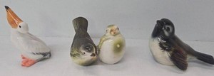 Vintage Ceramic Bird Figurines Salt & Pepper Shakers Pelican Goebel