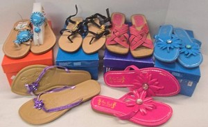 Womens Sandal Lot Miss Trish White Mt Ivanka Trump Flip Flops Size 8