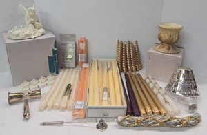Large Group of Taper Candles, PartyLite Fairy Candle Holder &amp Lighting Accessories&nbsp