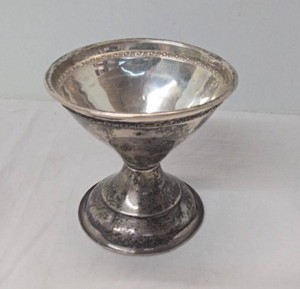 Vintage Sterling Silver Pedestal Trumpet Vase Flower Holder 17g