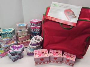 Simply Tidy Gift Bag Organizer w Decorative Boxes Bags Tissue